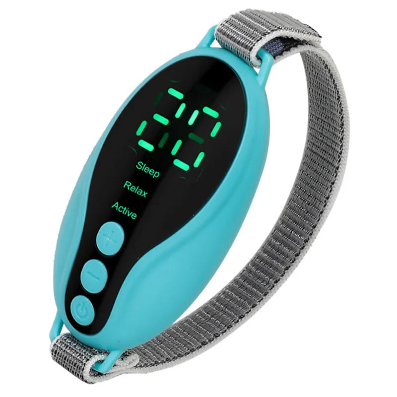 Intelligent sleep aid instrument with 20-speed fan, USB rechargeable, white colour, compact 80×40×20mm design