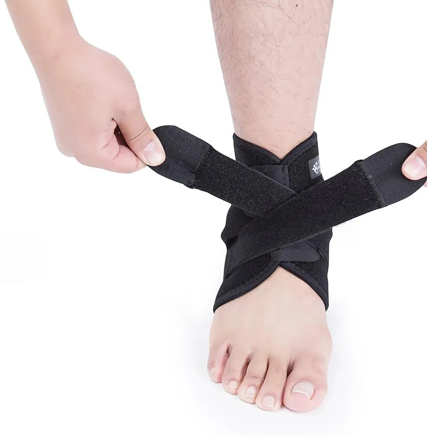 Black sports ankle support for basketball football running warm-keeping cold-proof protection