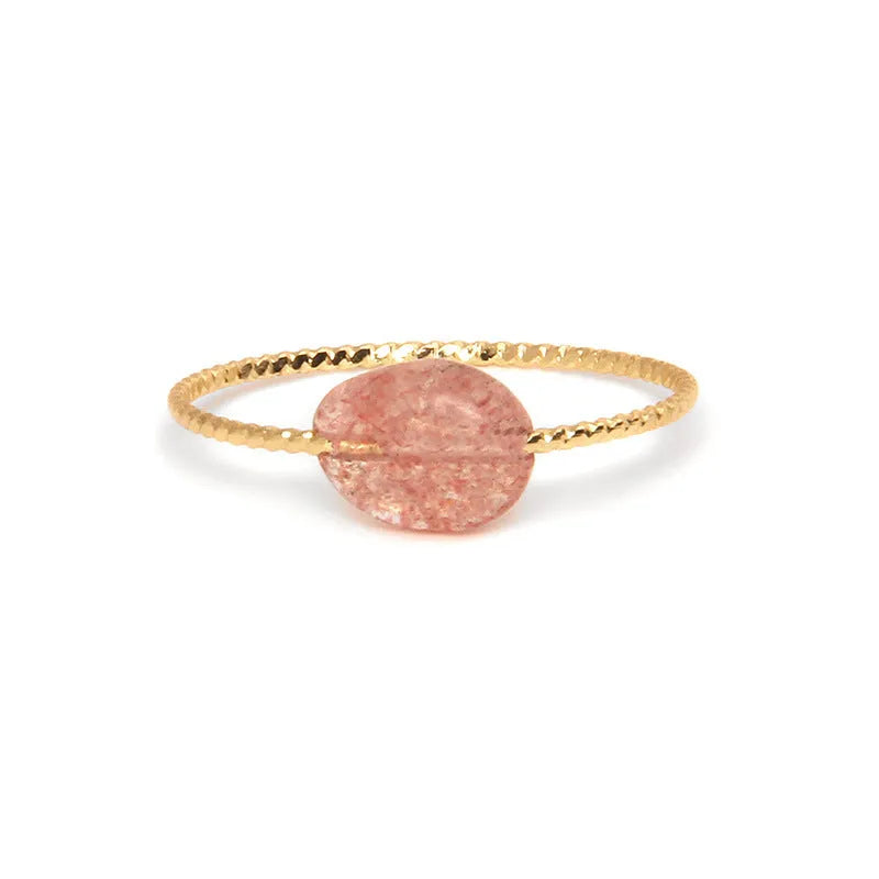 Geometric agate ring for women showing structured design with coloured natural stone centrepiece
