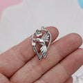Alloy Magpie pattern pendant for DIY jewellery making with electroplated finish