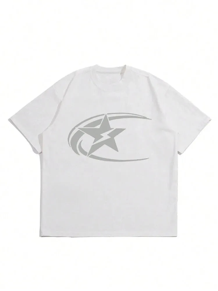 Men's pure cotton short sleeve t-shirt with Japanese retro styling in solid colours