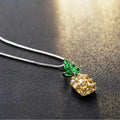 Women's geometric silver-plated necklace with pineapple and diamond motifs in Korean fashion style