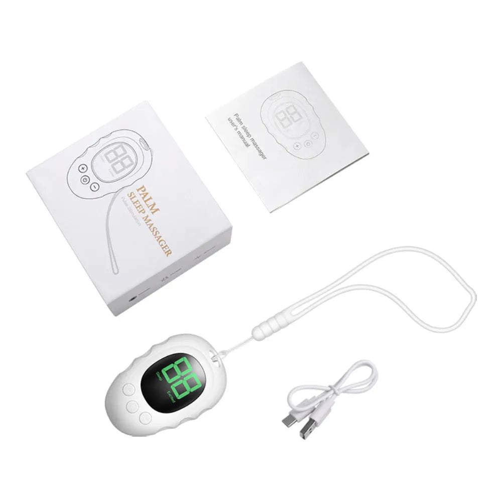 Silicone sleep aid hand grip in black, green, and white with rechargeable remote control function