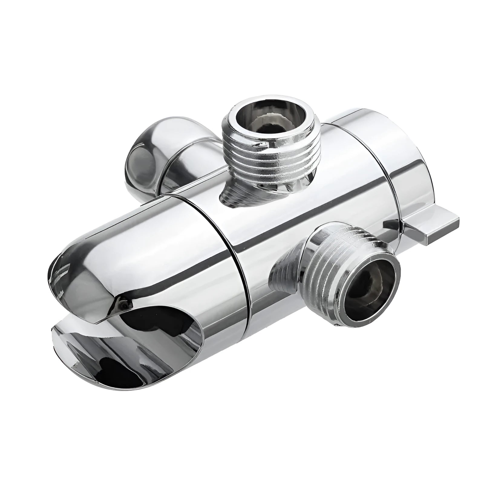 Copper shower water distributor with metal joint connector for bathroom installations