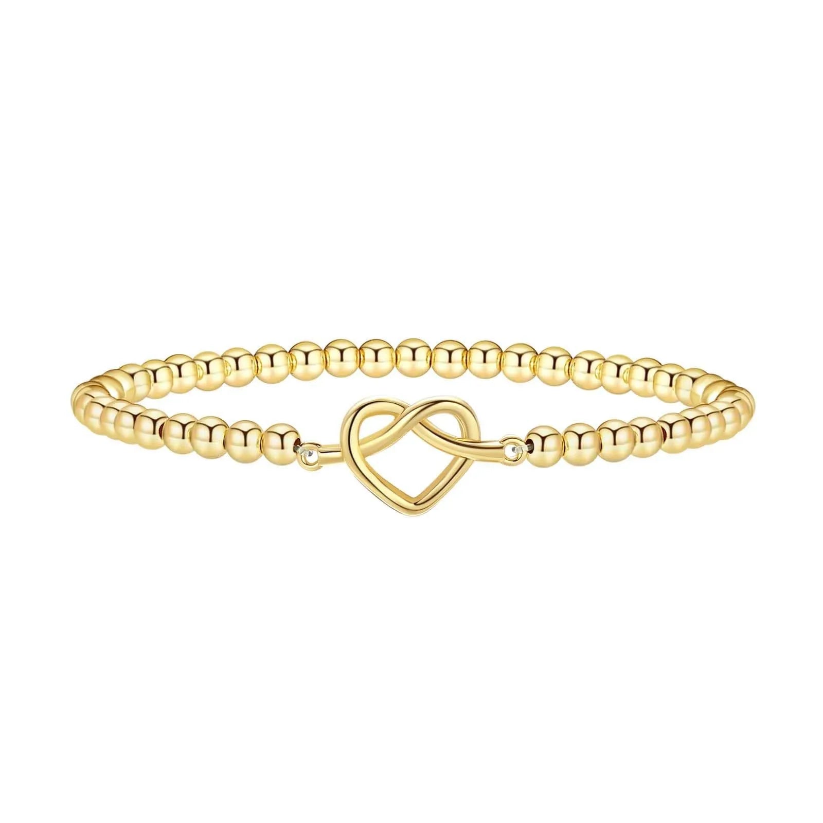 Adjustable stainless steel beaded bracelet with geometric round design in six colour options