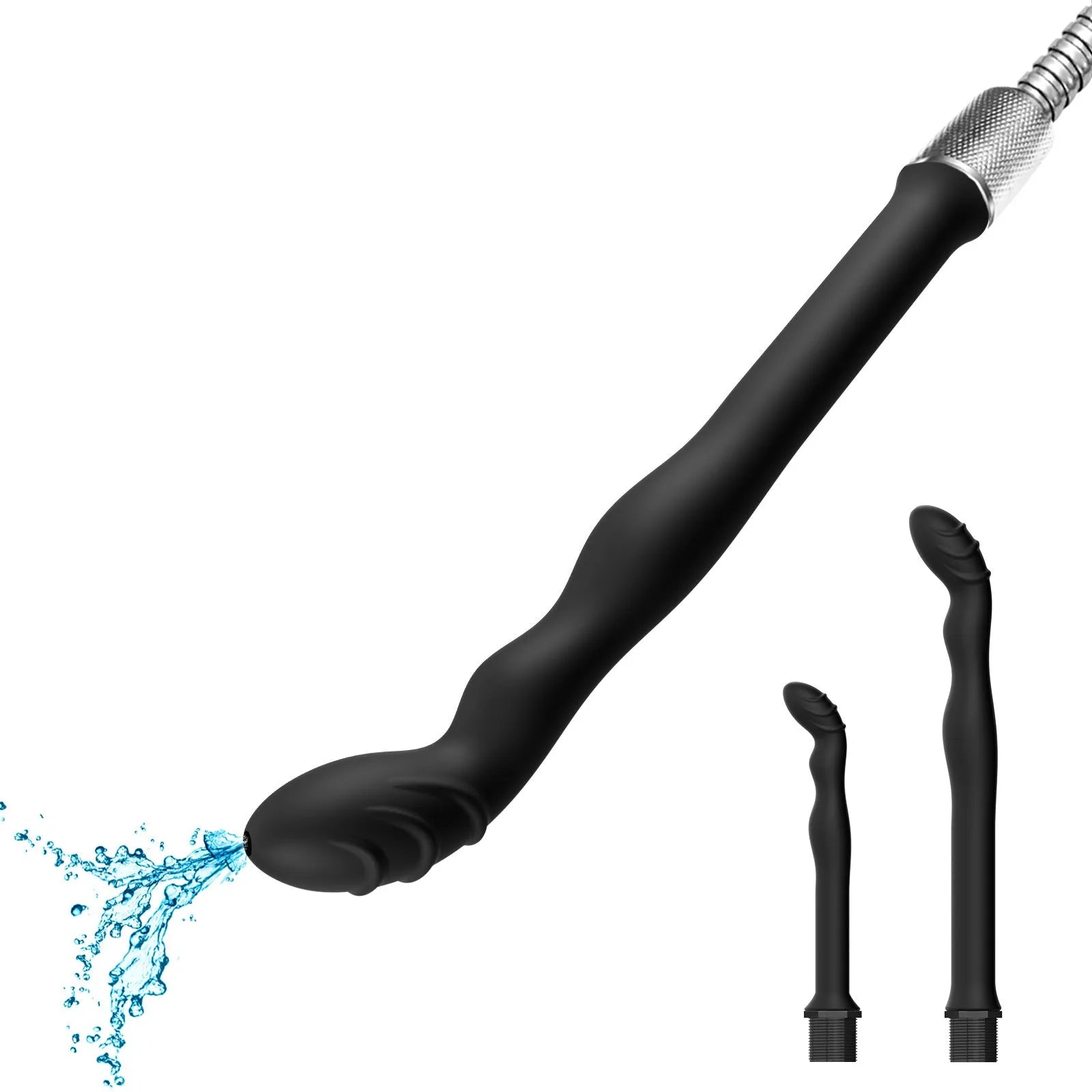 Black silicone sausage filler hosepipe flusher for back court cleaning and washing