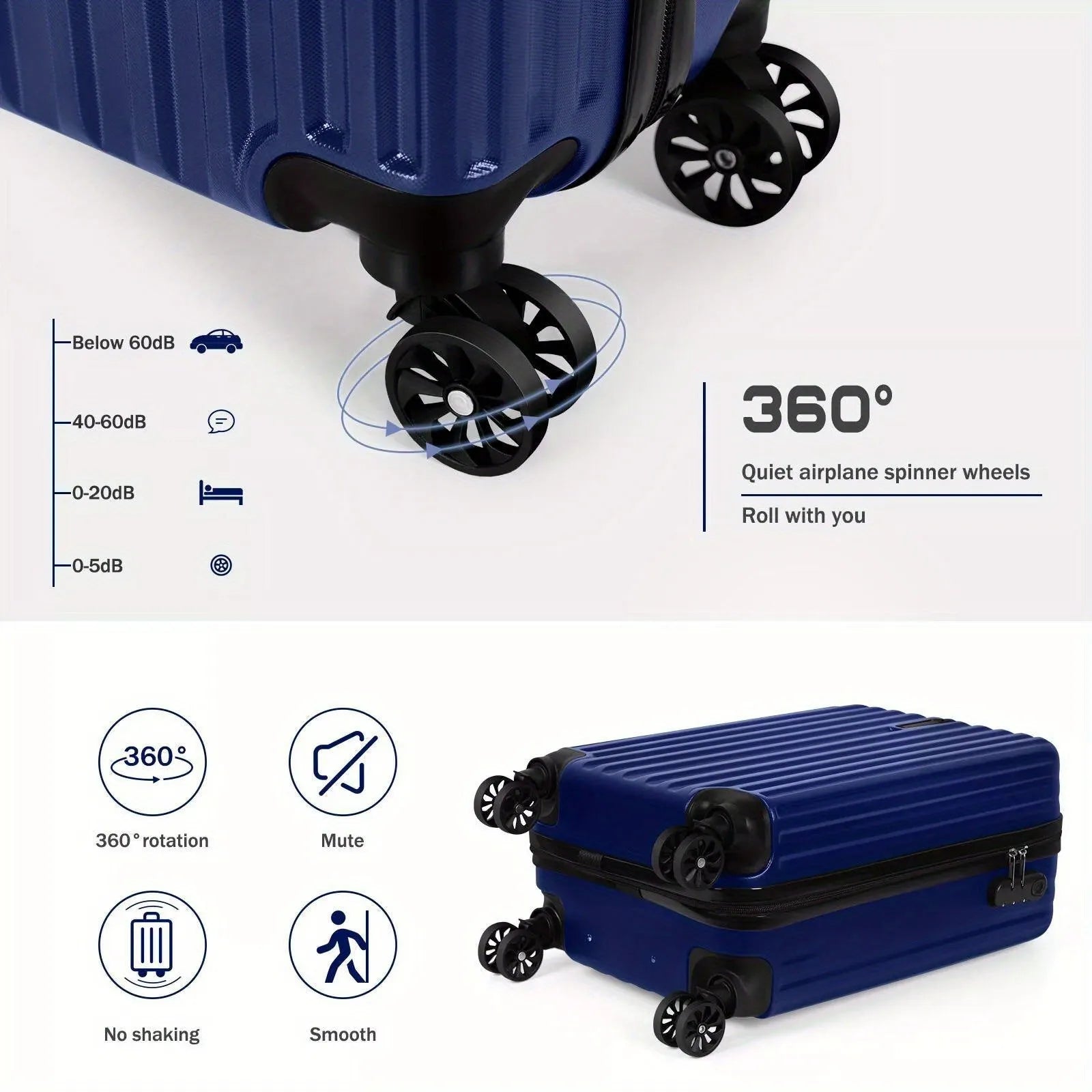 Aluminium alloy luggage set with 14-inch and 20-inch matching suitcases in multiple colour options