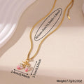 Stainless steel necklace with a detailed strawberry fruit pendant in red or white gradient finish.