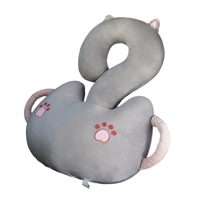 65x65cm square cushion with cartoon animal hug design in multiple colour options