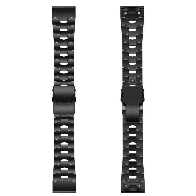 Nylon replacement watch strap for Garmin Fenix and Jiaming watches in silver, black, and titanium colours