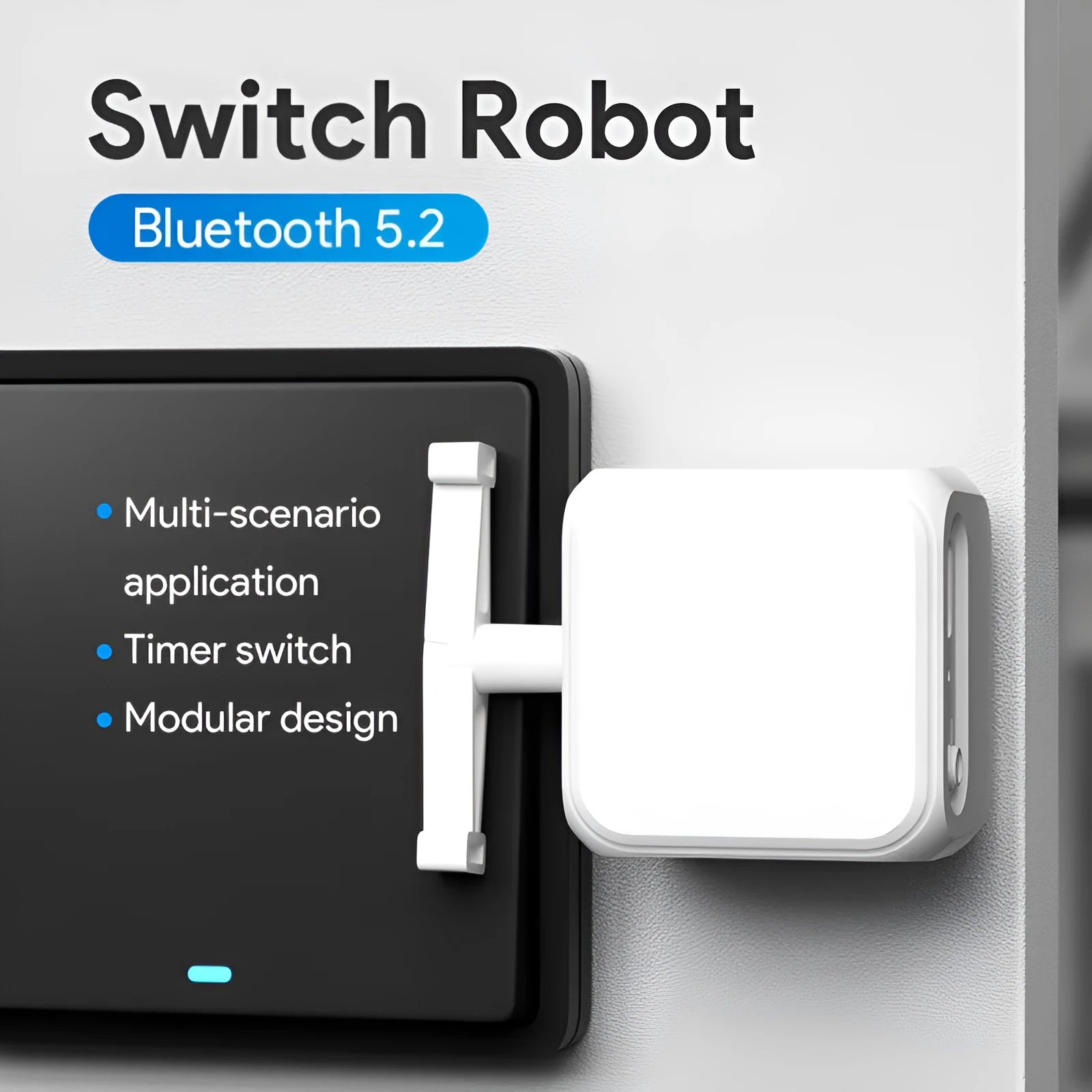White Bluetooth rocker arm finger robot remote control device with compact dimensions