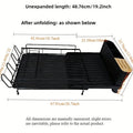 Retractable foldable carbon steel cutlery drying rack for kitchen knives and forks.