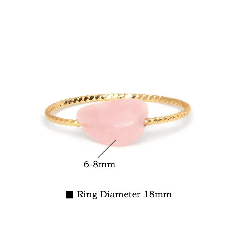 Geometric agate ring for women showing structured design with coloured natural stone centrepiece
