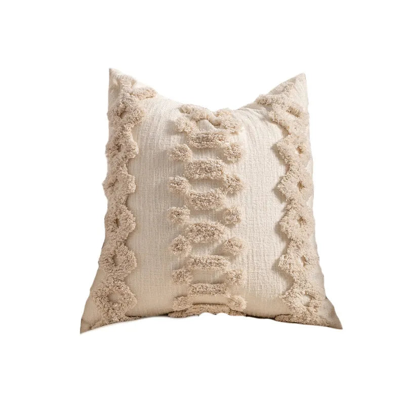 Pillow cover with tassel woven patterns in 45x45cm and 30x50cm sizes for sofa cushions