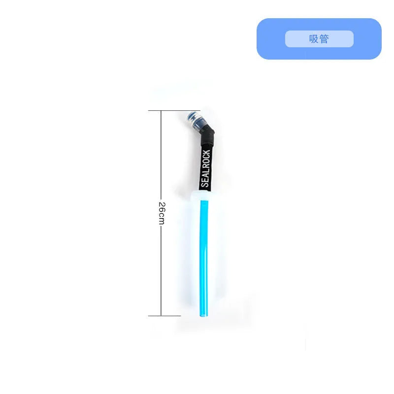 Plastic portable straw with suction tube for mountain climbing and off-road biking