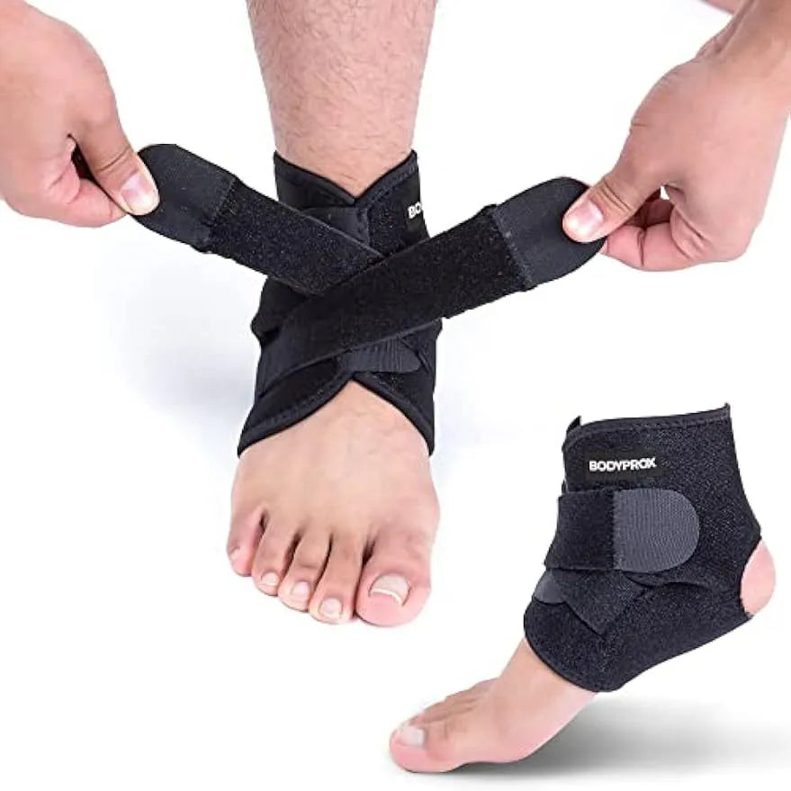 Black sports ankle support for basketball football running warm-keeping cold-proof protection