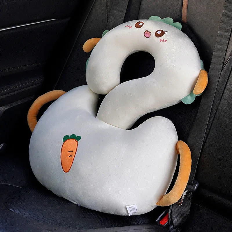 65x65cm square cushion with cartoon animal hug design in multiple colour options