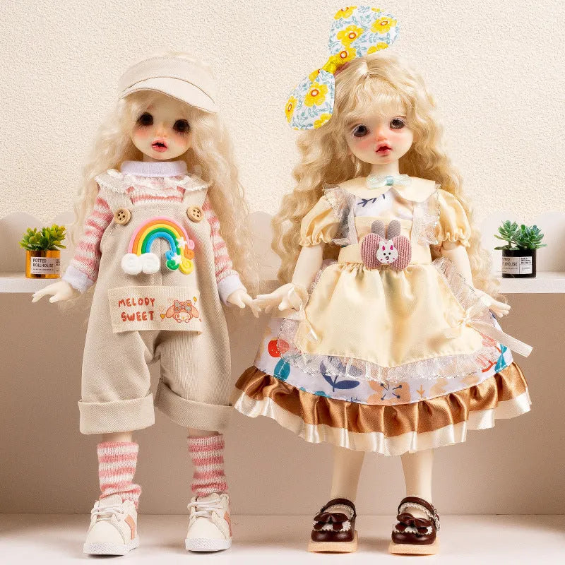 French entry-style doll clothes set with wind cross-border design in ten colour themes for 7-14 year teenage dolls