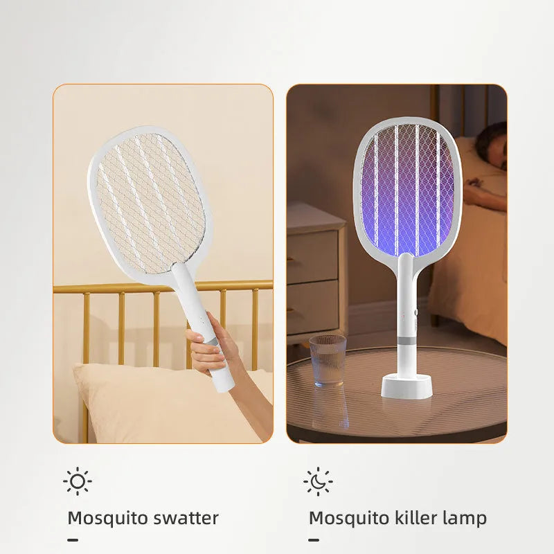Rechargeable electric mosquito swatter with USB charging port and ABS plastic shell