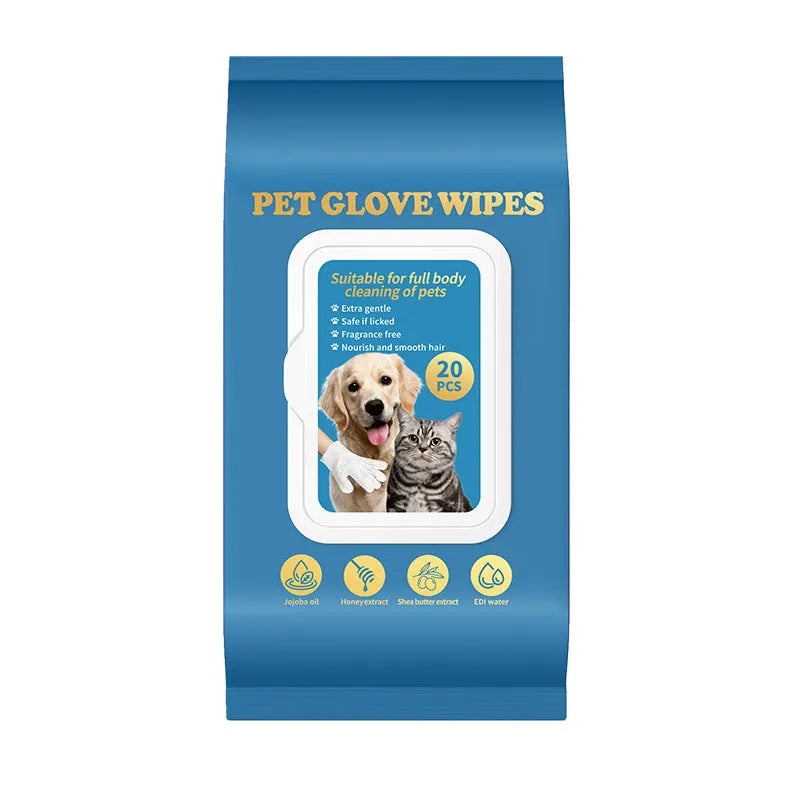 Pack of disposable pet gloves for cat bathing and dog grooming cleaning tasks