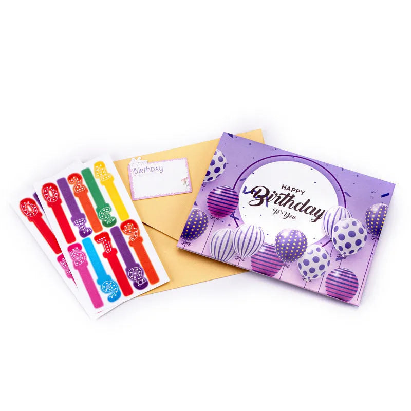 Chinese ink style 3D pop-up cake greeting card with music mechanism showing open and closed views