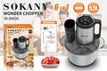 Dark metallic grey stainless steel meat grinder and vegetable cutter with 5L capacity bowl
