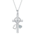 Copper cross stethoscope necklace with electroplated finish and medical pendant charm