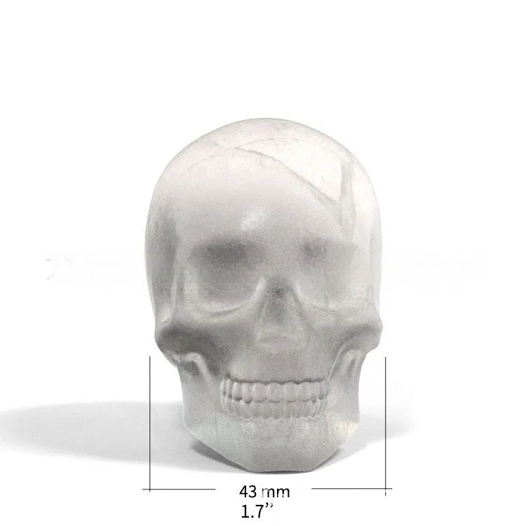3D Halloween skull ice cube maker tray in edible silicone measuring 5.8x8.5x7 cm