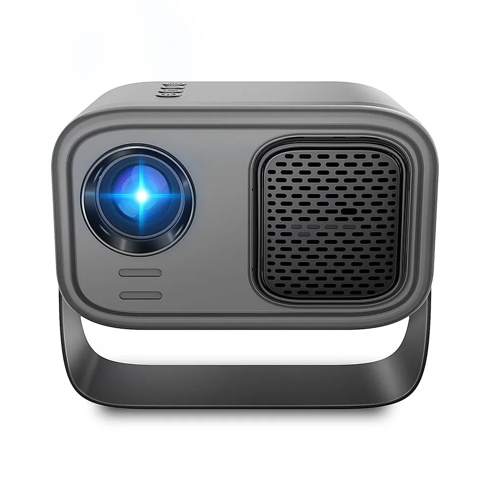 Black HD smart portable projector with Android system and remote control
