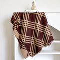 Qianjin imitation cashmere tassel scarf in 185x65cm size shown in four colours brown black black camel khaki