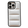 Candy down jacket shape phone case with TPU+PC protection, black colour, for iPhone model