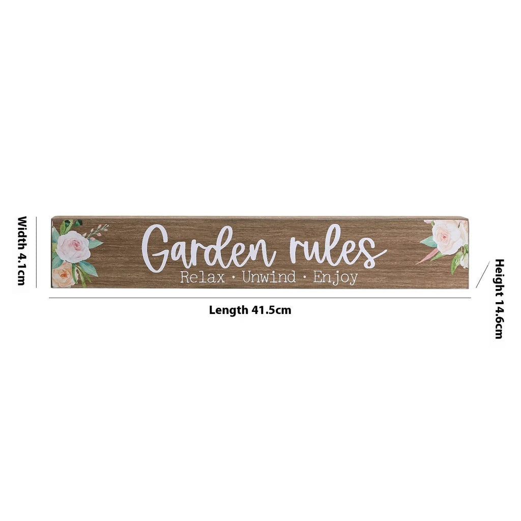 American country wooden word plate wall decoration with rustic natural wood finish