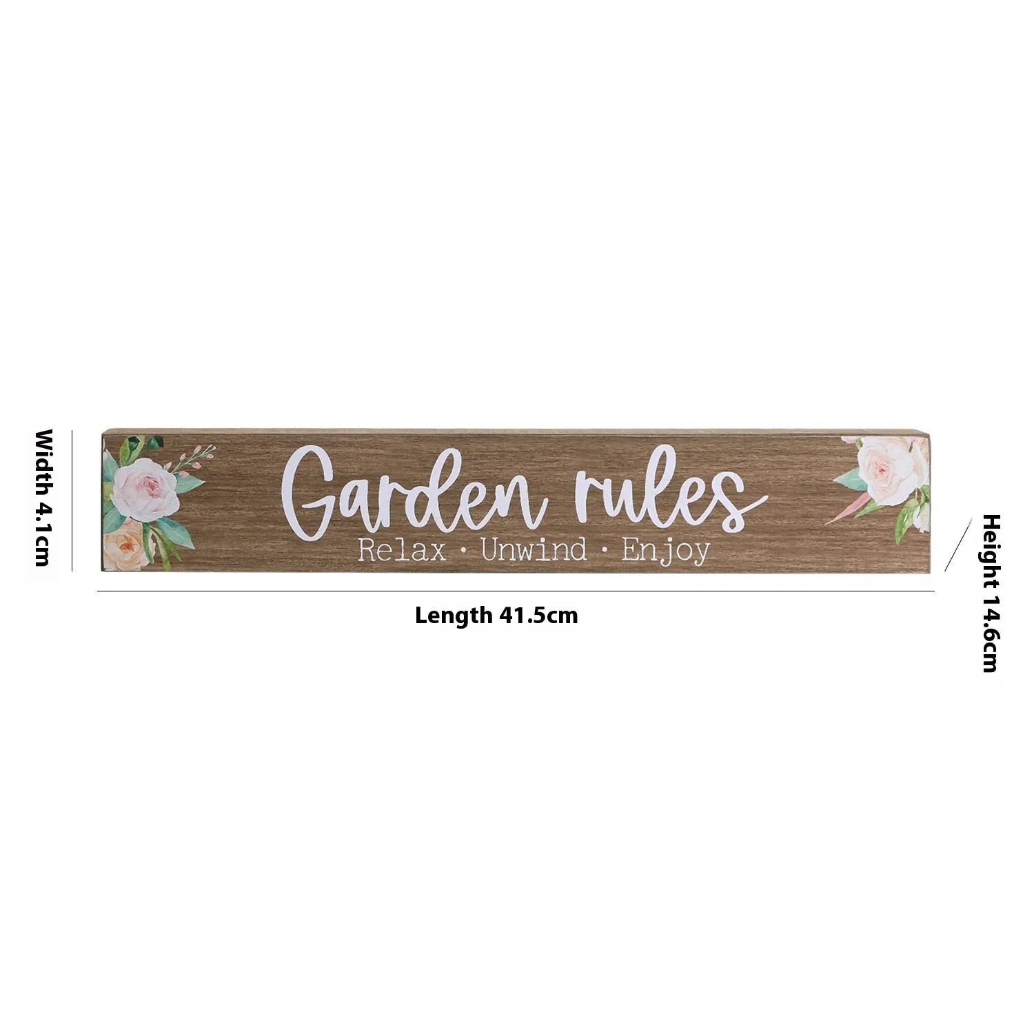 American country wooden word plate wall decoration with rustic natural wood finish