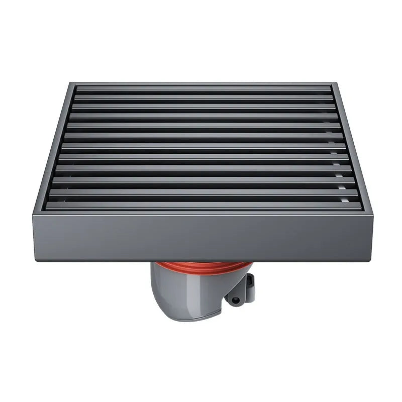 304 stainless steel courtyard floor drain with gun grey 15x15cm ABS plastic core for outdoor drainage