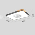 Nordic style solid wood ceiling fan with integrated light and PVC shade in rectangular, square and round designs.