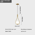 Copper modern minimalist bedroom chandelier ceiling light with choice of three shade colours.