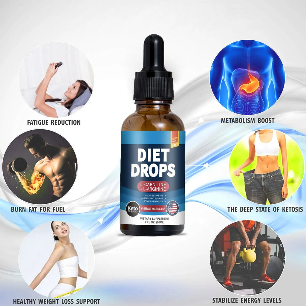 60ml bottle of ketone drops dietary supplement for body shaping support