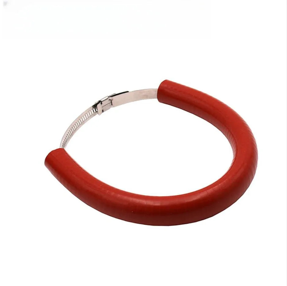 Universal motorcycle exhaust pipe gasket anti-drop wring in black, blue, and orange colours