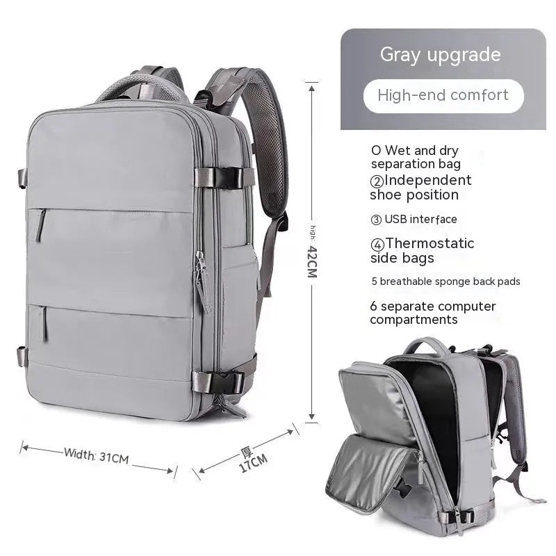 Large capacity waterproof mummy backpack in nylon material available in multiple colours