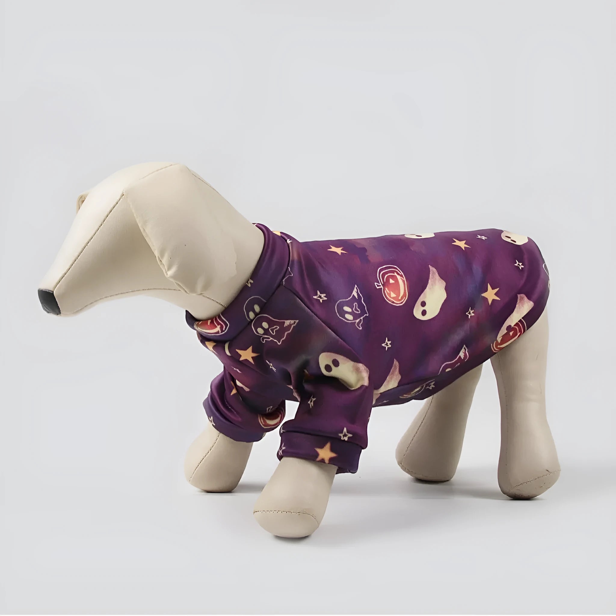 Wansheng fleece-lined dog coat in apricot with matching triangular scarf for autumn winter