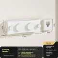 Retractable invisible clothesline with aluminium alloy housing, 5.1m double line in black
