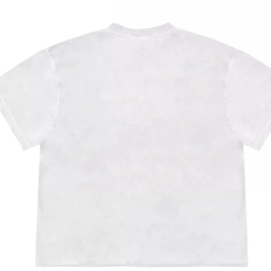 Women's blueberry patchwork t-shirt in ice oxygen cotton with plant flower design