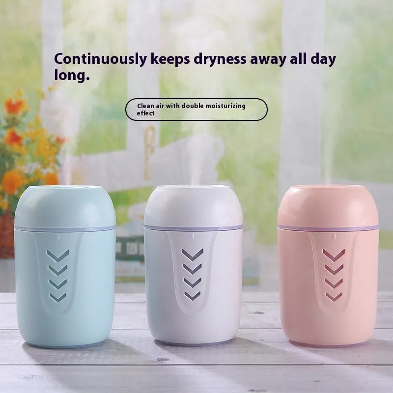 Round portable air purifier in blue, pink or white for car, office and home use