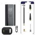 Portable wireless car tyre pump with digital display, 120W, ABS metal body, and LED light
