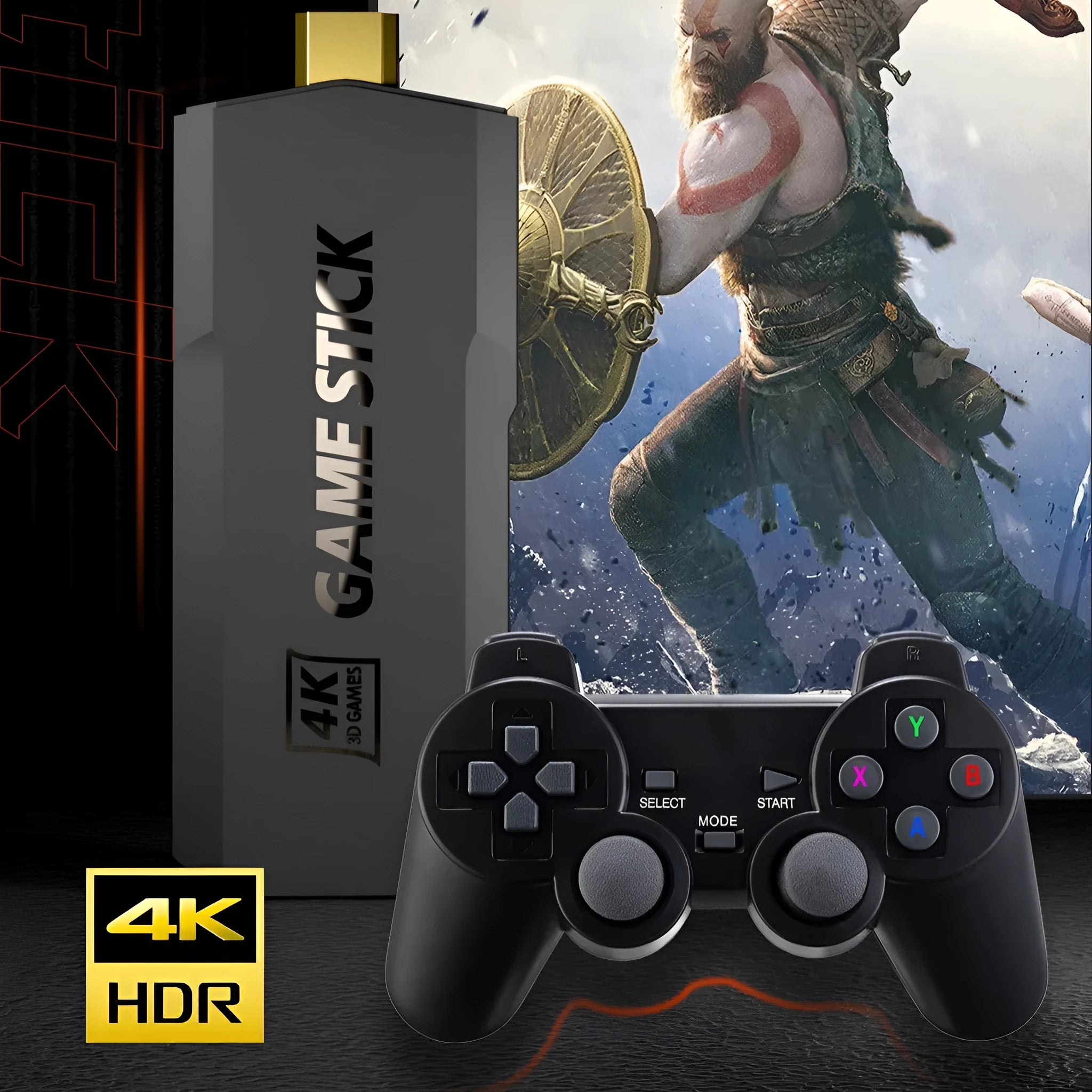 HD home TV game console with HDMI port and ABS housing measuring 16cm by 11.5cm by 10.5cm