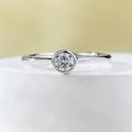 Silver crown ring with electroplated gold or platinum finish, Korean minimalist style with line patterns