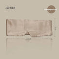Mulberry silk sleep eye mask shown in champagne gold colour on a neutral background.