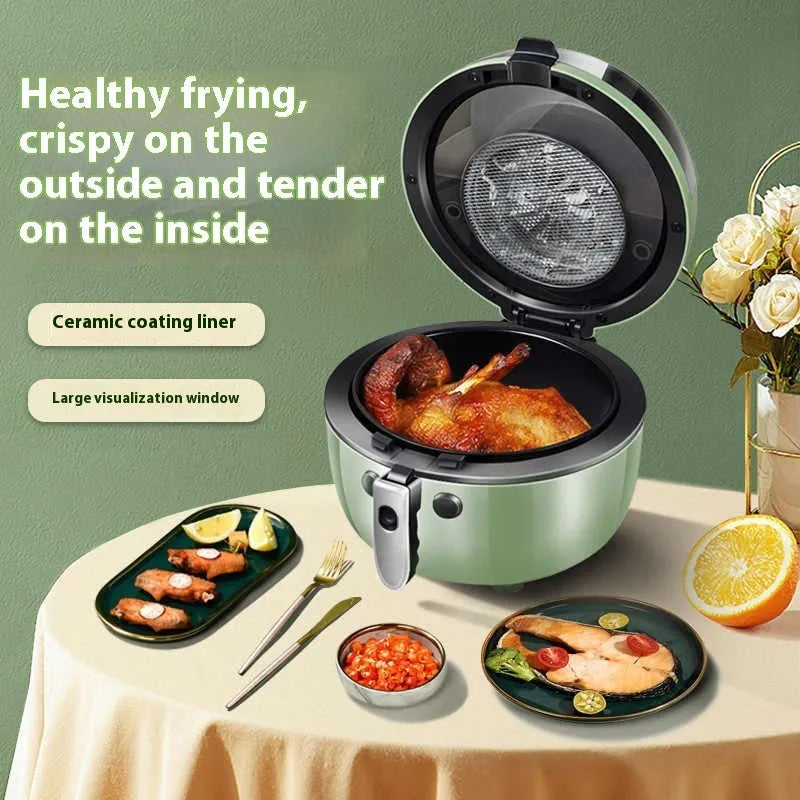 8-litre air fryer oven with viewing window and mechanical button controls