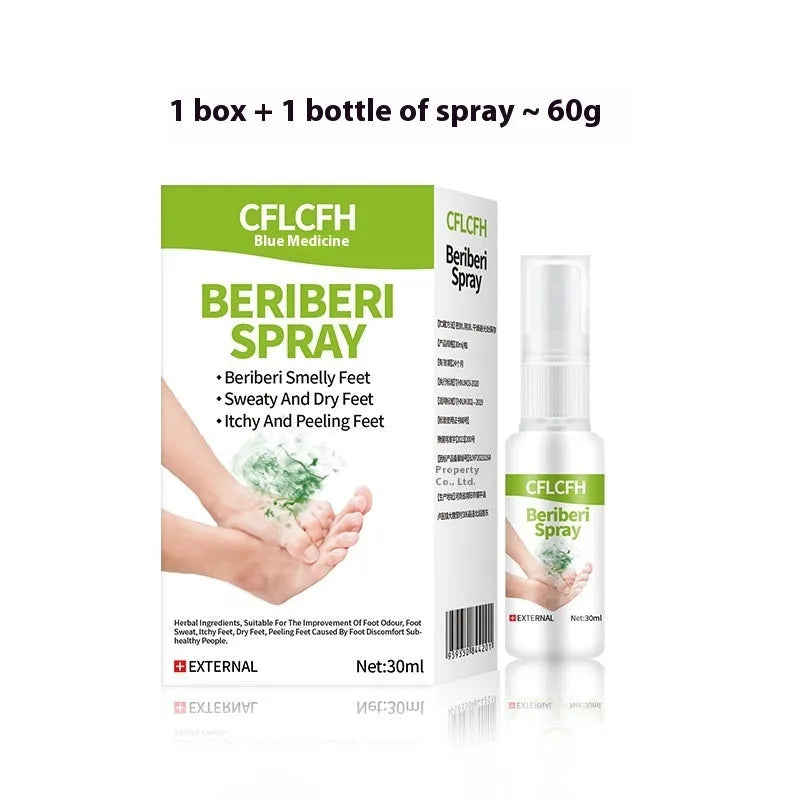30ml foot odour spray bottle for shoes and feet with herbal formula