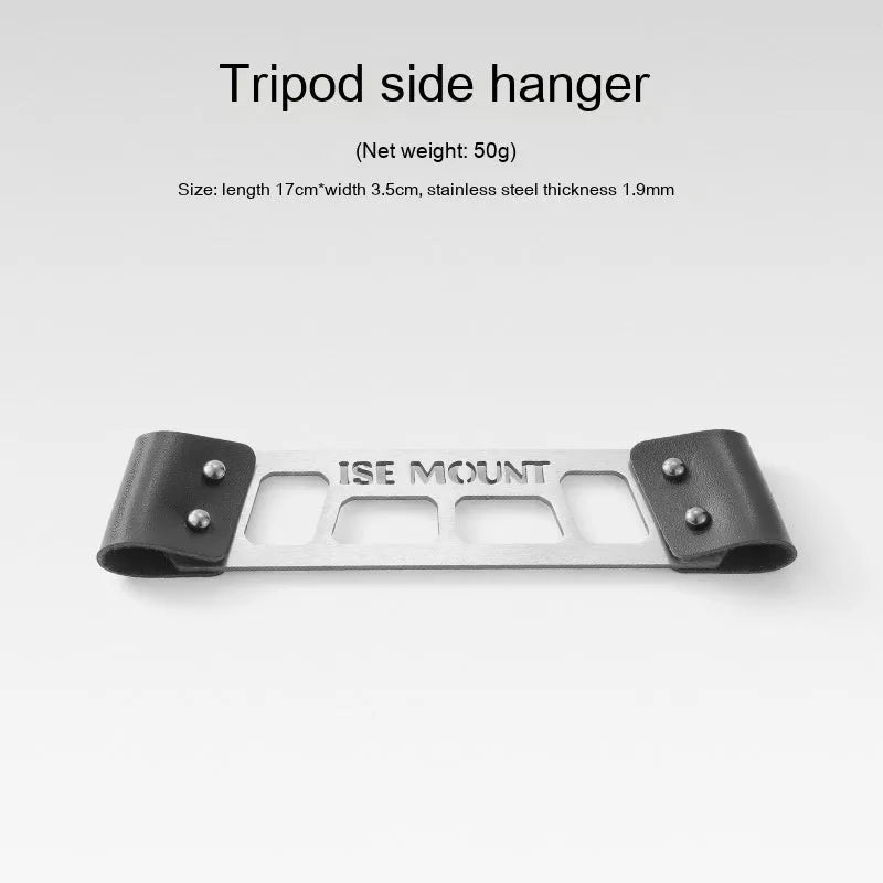 Large foldable aluminium camping drying rack with multiple hooks, set up outdoors.